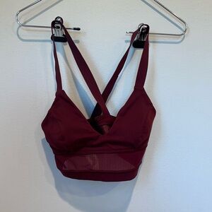 Lululemon burgundy with mesh panel bra 4